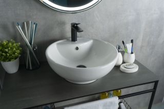 Раковина Gid N9001 51101 накладная белая 45x45x17